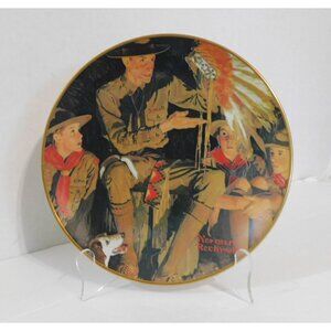 Norman Rockwell Boy Scouts Plate The Campfire Story Gorham Limited Edition